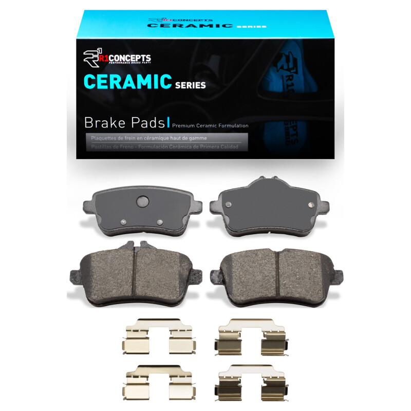Mercedes-Benz GLE400 Brake Pads - Rear - R1 Concepts - R1 Ceramic Pads & Hardware Kit - `12-`18 Mercedes-Benz GLE400 Brake Pads - Rear - R1 Concepts - R1 Ceramic Pads & Hardware Kit - `12-`18